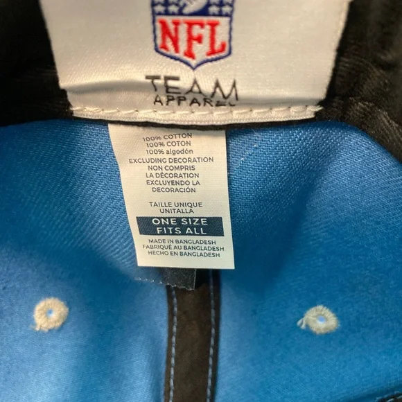 NFL Blue and Cream Lions Hat Structured Cap - Picture 3 of 3